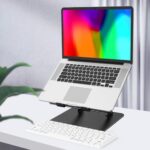 Adjustable Laptop Stand for Desk - Foldable Ergonomic Metal Riser with Ventilation, Portable Notebook Holder Compatible with 10-15.6" Laptops - Image 7