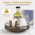 Lazy Susan 9 Inch - Premium Oak Wood Turntable for Kitchen Cabinet Organization - Image 3