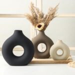 Ceramic Vase Set of 3 - Modern Decorative Vases for Home Decor, Small Living Room Centerpiece - Image 7