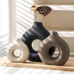 Ceramic Vase Set of 3 - Modern Decorative Vases for Home Decor, Small Living Room Centerpiece - Image 8