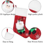 Christmas Stockings 4 Pack, 19 Inch with Santa, Snowman, Reindeer & Penguin Design - Image 5