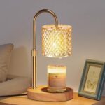Candle Warmer Lamp with Timer & Dimmer – Adjustable Height, 7 LED Colors, Rattan Shade Gift for Mom