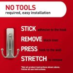 Command Matte Black Double Wall Hooks - Damage-Free Adhesive (4 lb Hold) - Image 9