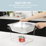 Disposable Chafing Dish Buffet Set with Fuel - 3 Pack Food Warmers for Parties & Catering - Image 5