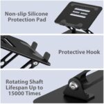 Adjustable Laptop Stand for Desk - Foldable Ergonomic Metal Riser with Ventilation, Portable Notebook Holder Compatible with 10-15.6" Laptops - Image 6