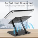 Adjustable Laptop Stand for Desk - Foldable Ergonomic Metal Riser with Ventilation, Portable Notebook Holder Compatible with 10-15.6" Laptops - Image 4