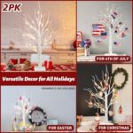 2FT Birch Tree LED Lights - Christmas Decoration (2 Pack) - Image 4