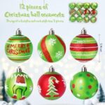 Christmas Ball Ornaments 2.4 Inch - Red & Green 12-Piece Set - Image 5