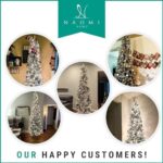 7.5ft Frosted Prelit Christmas Tree - Salzburg Slim Artificial Tree with 1102 Branch Tips, 350 Warm Lights & Metal Stand - Image 8