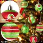 Christmas Ball Ornaments 2.4 Inch - Red & Green 12-Piece Set - Image 3