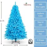 Blue Christmas Tree 6.5ft Pre-Lit – 300 LED Lights Artificial Holiday Decor - Image 3