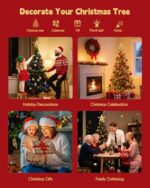 LED Christmas Tree Topper - Star Snowflake Projector Light | 10" Gold Hollowed Design - Image 8