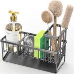 Cisily Kitchen Sink Caddy Organizer - 304 Stainless Steel Sponge Holder with Brush Holder - Image 7