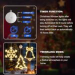 Christmas Window Lights 3-Pack with Timer - LED Snowflake Tree Bell Decorations - Image 2