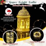 4-Piece Christmas Table Centerpiece Set - LED Candle Holders with Fairy Lights & Pine Cone Decor - Image 3