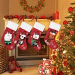 Christmas Stockings 4 Pack, 19 Inch with Santa, Snowman, Reindeer & Penguin Design - Image 6