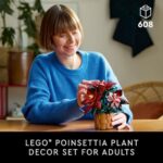 LEGO Poinsettia Building Set for Adults - Christmas Flower Decor 608 Pieces | Model 10370 - Image 2