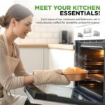 Nutrichef 20-Piece Nonstick Cookware Set - Professional Pots and Pans with Cool-Touch Handles - Image 6