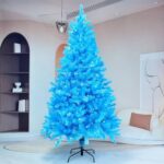Blue Christmas Tree 6.5ft Pre-Lit – 300 LED Lights Artificial Holiday Decor - Image 7