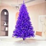 SWEET SHINE 6.5ft Pre-lit Artificial Purple Christmas Tree With 300 LED UL Listed String Lights : Home & Kitchen - Image 2