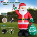 Christmas Inflatable Santa 8 FT - LED Outdoor Yard Decoration with Gift Bag Weatherproof - Image 5