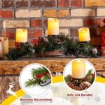 4-Piece Christmas Table Centerpiece Set - LED Candle Holders with Fairy Lights & Pine Cone Decor - Image 4