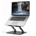 Adjustable Laptop Stand for Desk - Foldable Ergonomic Metal Riser with Ventilation, Portable Notebook Holder Compatible with 10-15.6" Laptops