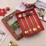 Christmas Snowman Spoons Forks Set - Stainless Steel Holiday Cutlery for Dining - Image 4