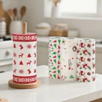 Christmas Kitchen Paper Towels - 3 Ply Disposable Cleaning Rolls Strong Absorbent - Image 2