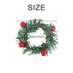 6 Pcs Red Fruit Pine Needle Flower Rings, Thanksgiving, Christmas, Wedding Table Decorations, Napkin Rings - Image 5