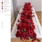 2M Artificial Flower Strip Wedding Arch Floral Arrangement Table Runner Party Backdrop Stage Sofa Salon Deco Prop Window Display - Image 2
