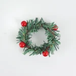 6 Pcs Red Fruit Pine Needle Flower Rings, Thanksgiving, Christmas, Wedding Table Decorations, Napkin Rings - Image 4