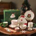 Christmas Creative Ceramic Tableware Holiday Gifts Dishes and Plates Sets Cutlery Set Dinner Set Plates and Dishes K5R6N9 - Image 3