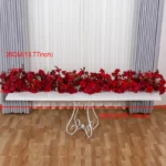 2M Artificial Flower Strip Wedding Arch Floral Arrangement Table Runner Party Backdrop Stage Sofa Salon Deco Prop Window Display - Image 5