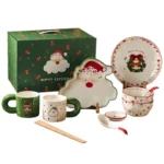 Christmas Creative Ceramic Tableware Holiday Gifts Dishes and Plates Sets Cutlery Set Dinner Set Plates and Dishes K5R6N9 - Image 5