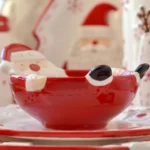 Nordic Christmas Ceramic Bowl - Embossed Fruit Salad Dish - Image 2