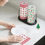 Christmas Kitchen Paper Towels - 3 Ply Disposable Cleaning Rolls Strong Absorbent - Image 4