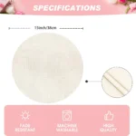 4-Piece Set Round Christmas Placemats Table Mats Emerald Gold Pattern Festive Placemats Christmas Decor - Image 6