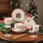 Christmas Creative Ceramic Tableware Holiday Gifts Dishes and Plates Sets Cutlery Set Dinner Set Plates and Dishes K5R6N9 - Image 2