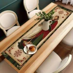 Table Runner Elegant Religious Religious Christmas - Jesus, Mary & Joseph Design, Holiday Decor for Dining Tables & Rustic Homes - Image 3