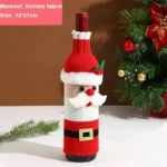 Christmas Wine Bottle Covers - Santa Snowman Party Decor - Image 6