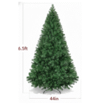 6ft Artificial Christmas Tree - Premium Hinged Unlit Pine with Dense Branches & Easy Assembly - Image 8
