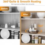 Lazy Susan 9 Inch - Premium Oak Wood Turntable for Kitchen Cabinet Organization - Image 6