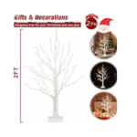2FT Birch Tree LED Lights - Christmas Decoration (2 Pack) - Image 9