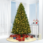 Pre-Lit 7.5FT Artificial Christmas Tree with 250 LED Lights & 1000 Branch Tips