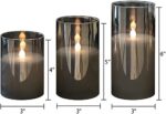 Flameless LED Candles - Battery Operated Glass Candles with Remote & Timer (Set of 3) - Image 7