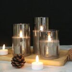 Flameless LED Candles - Battery Operated Glass Candles with Remote & Timer (Set of 3) - Image 5