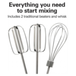 Hamilton Beach 250W Electric Hand Mixer - 6-Speed with Snap-On Storage Case & Whisk - Image 4