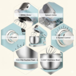Kitchen in the Box 3.2Qt Stand Mixer - 6 Speed Electric Food Mixer with Dough Hook - Image 5