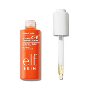 e.l.f. Vitamin C + E + Ferulic Brightening Serum bottle front view.